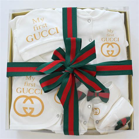 gucci baby gift sets|newborn baby wearing Gucci.